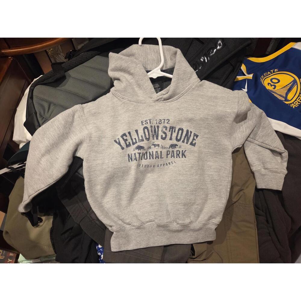 Prairie Mountain Yellowstone National Park Hoodie Sweatshirt 6/8 Kids Size